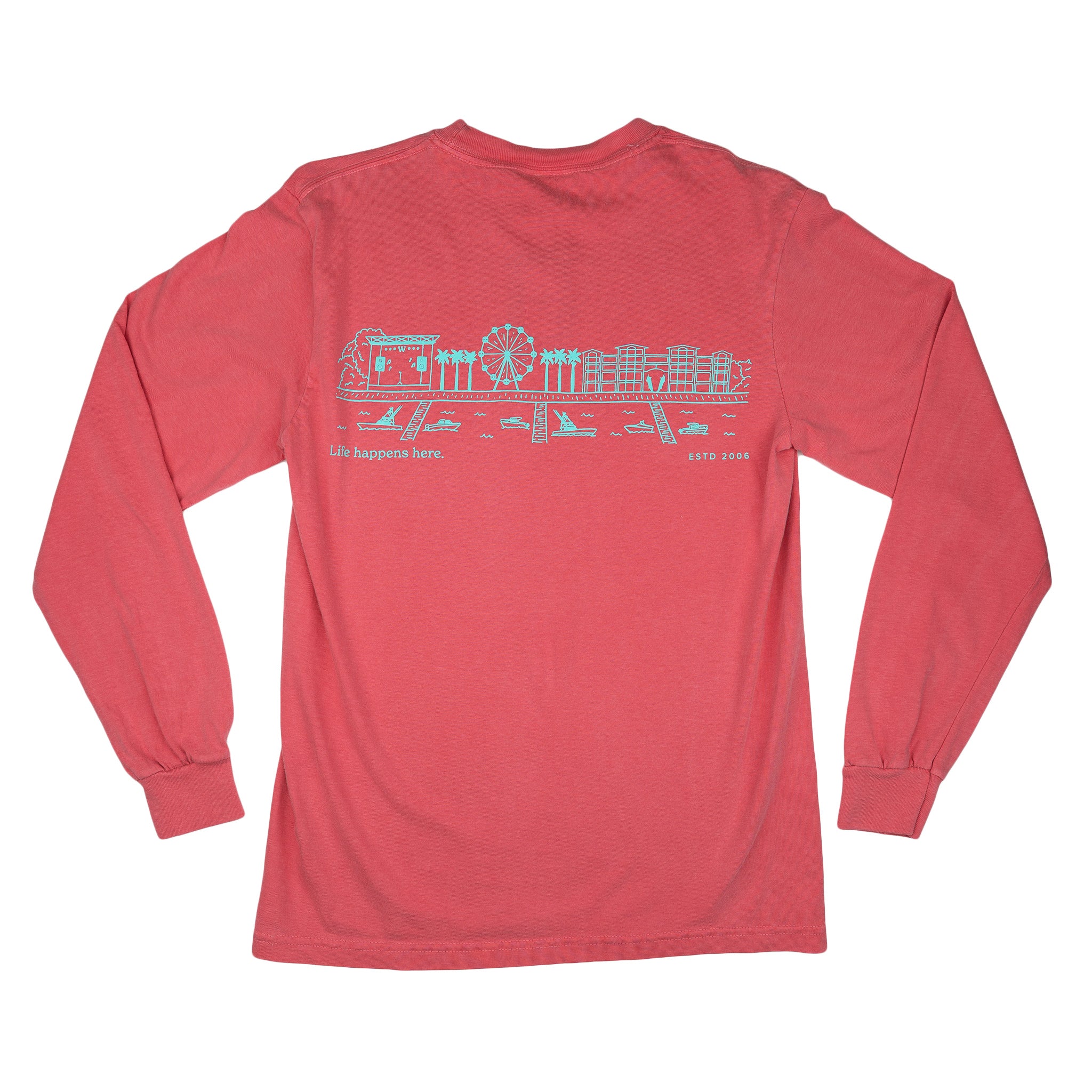 Orange Beach Skyline Long Sleeve T-Shirt