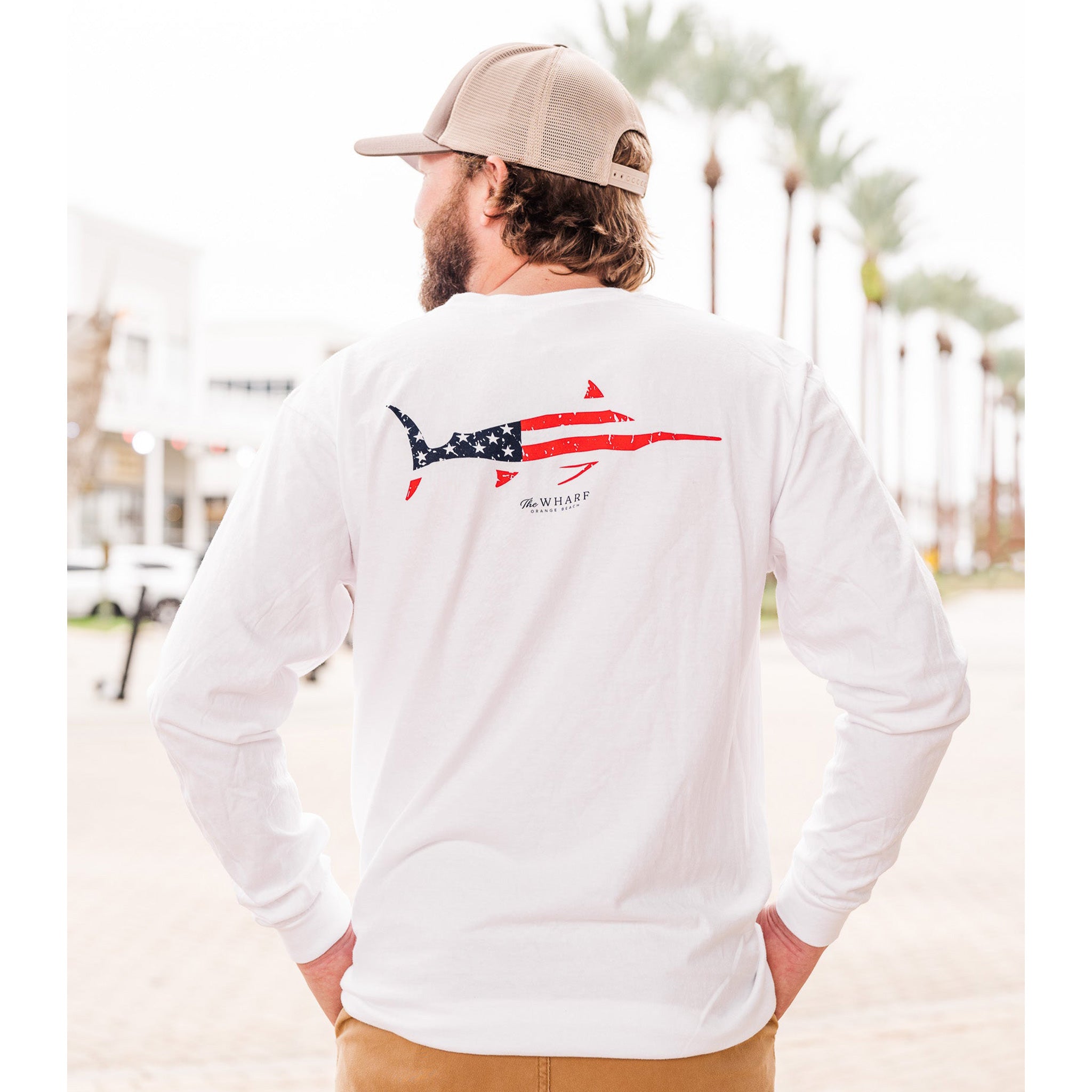 'Merica Marlin Long Sleeve T-Shirt