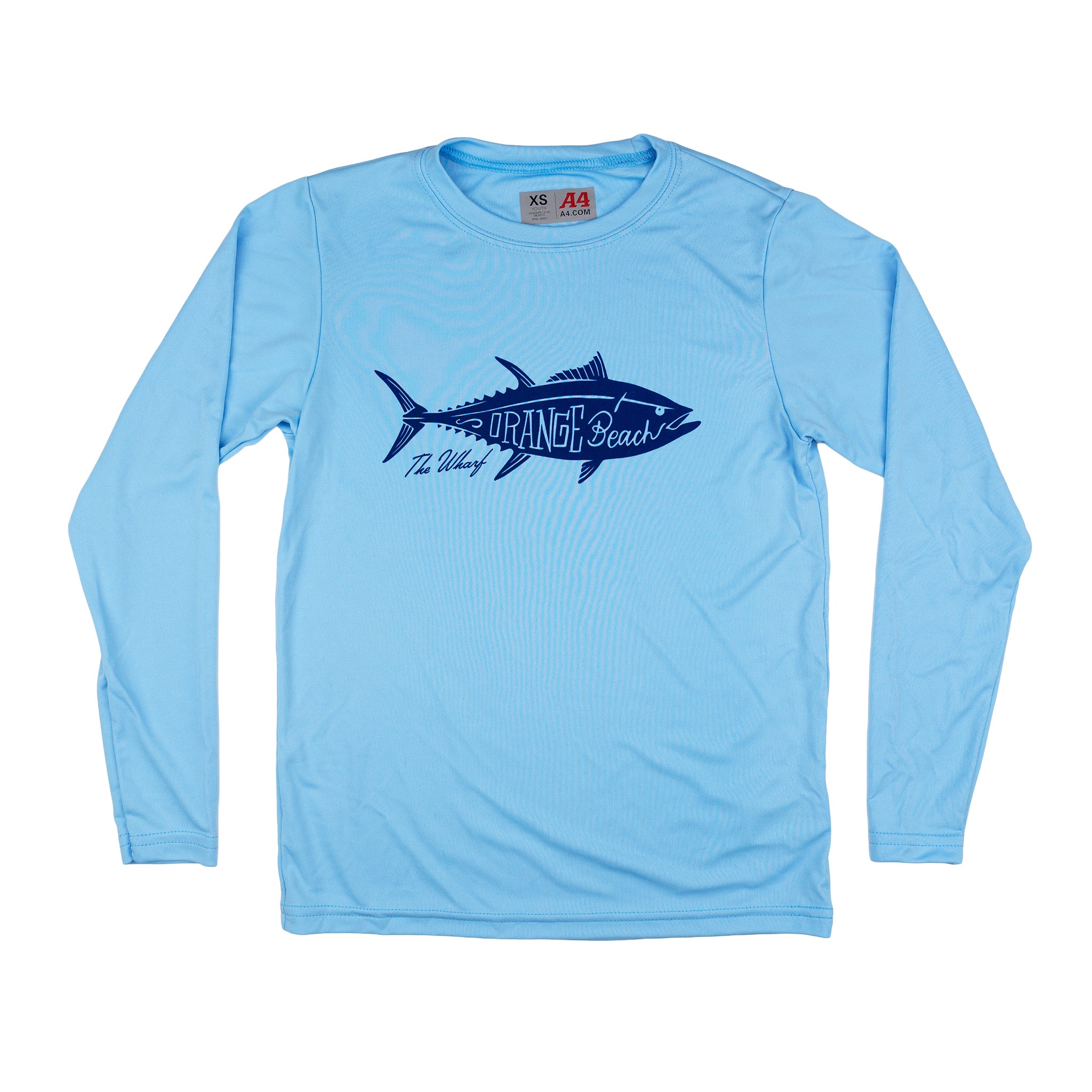 Orange Beach Fish Youth Performance Long Sleeve