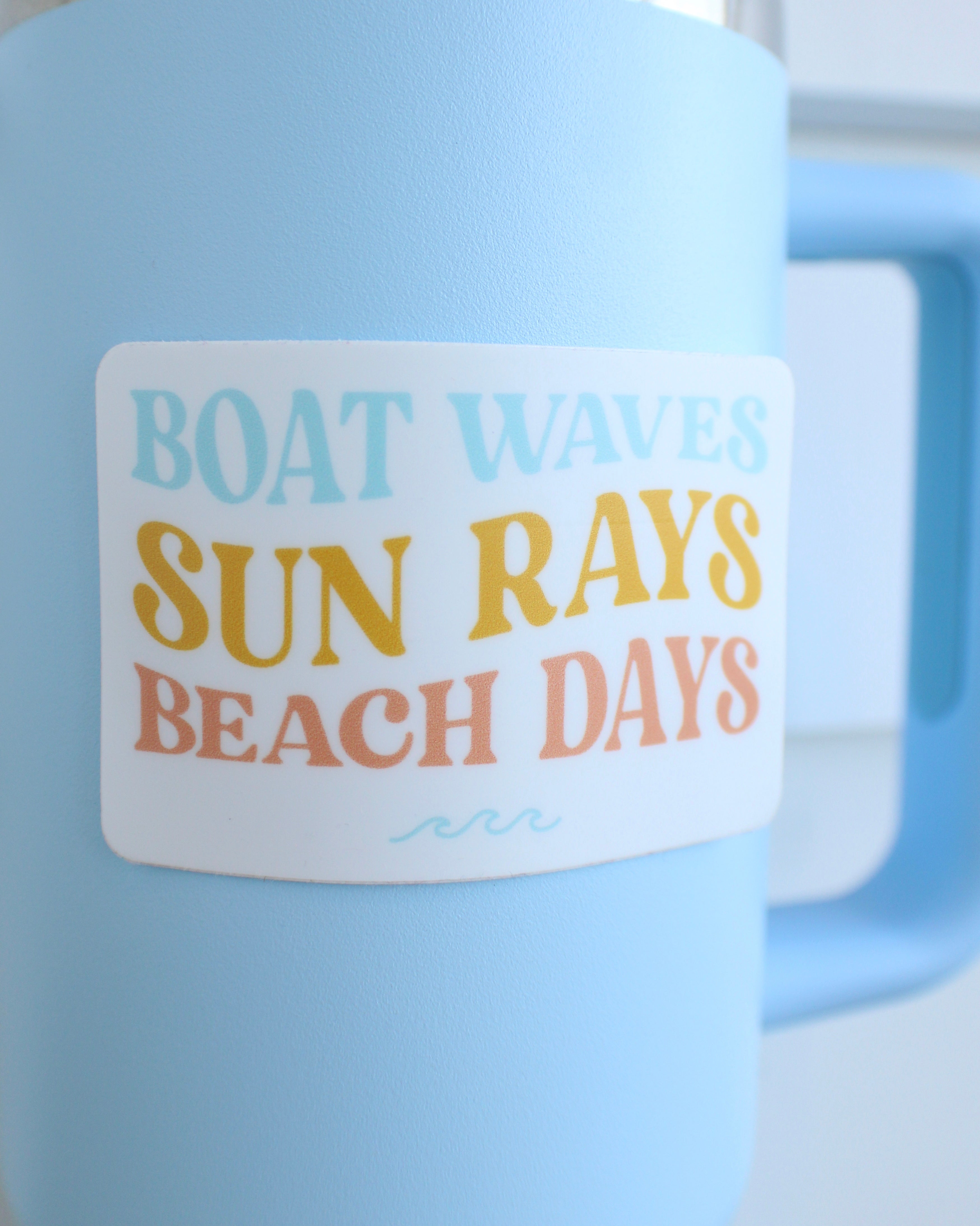 Boat Sun Beach Sticker
