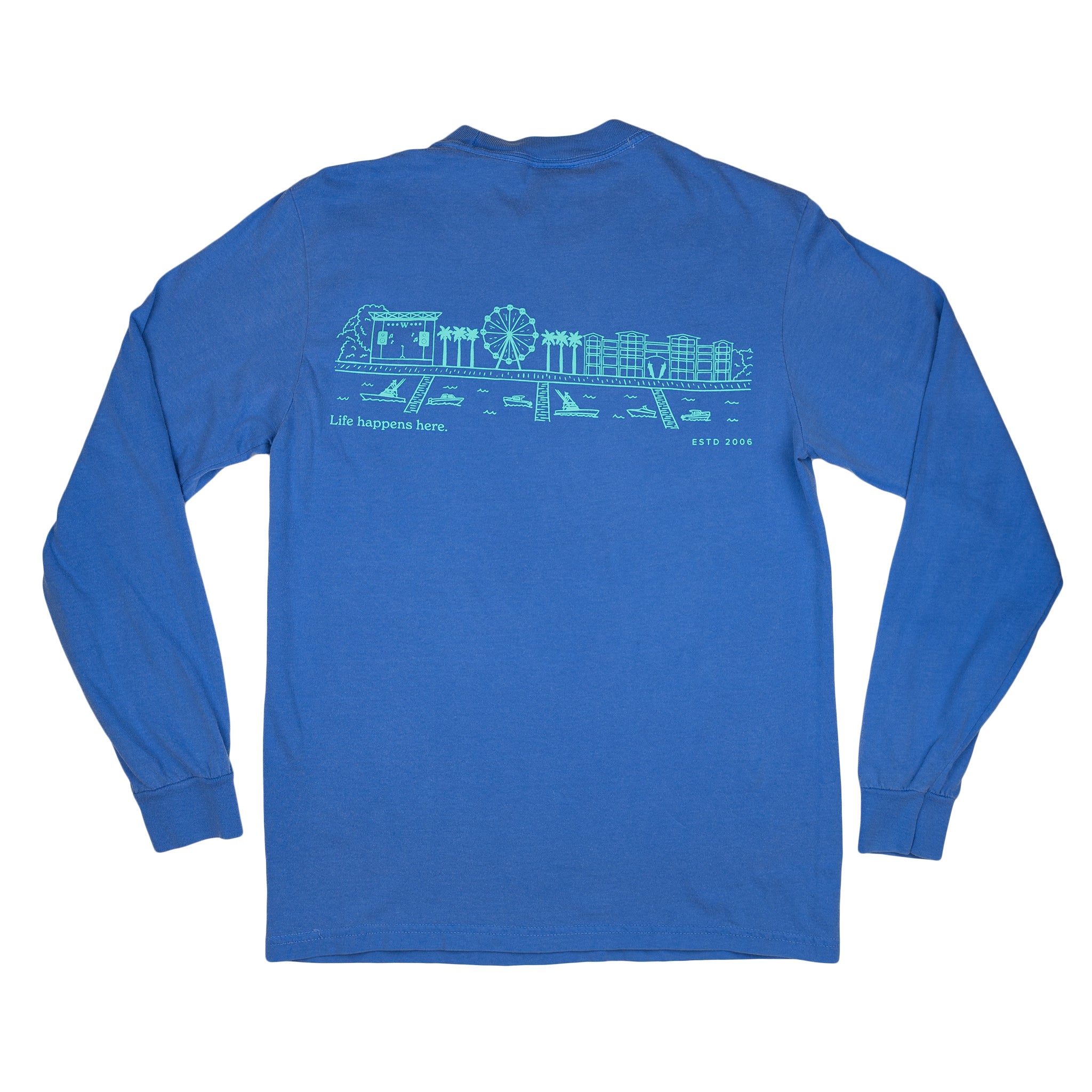 Orange Beach Skyline Long Sleeve T-Shirt