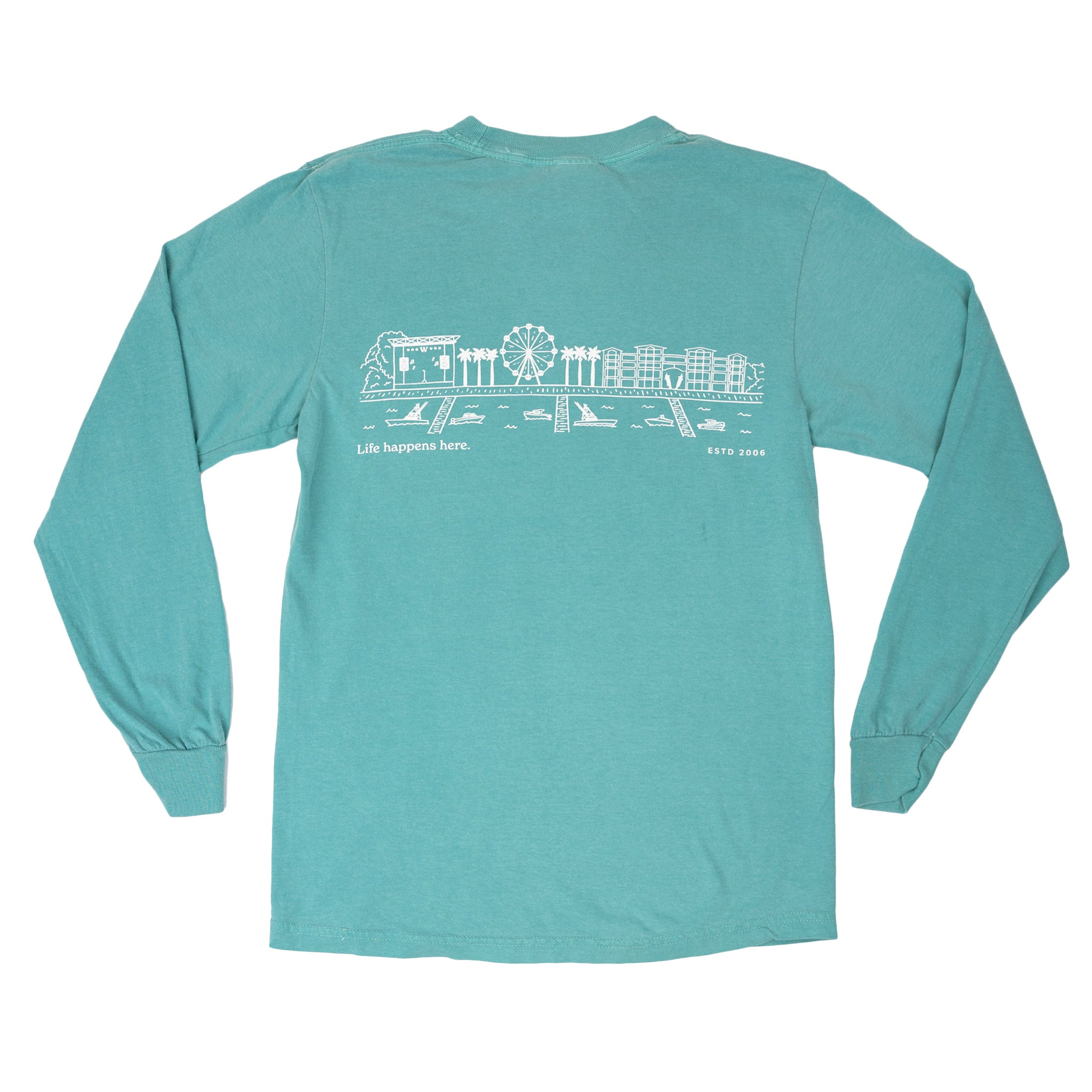 Orange Beach Skyline Long Sleeve T-Shirt