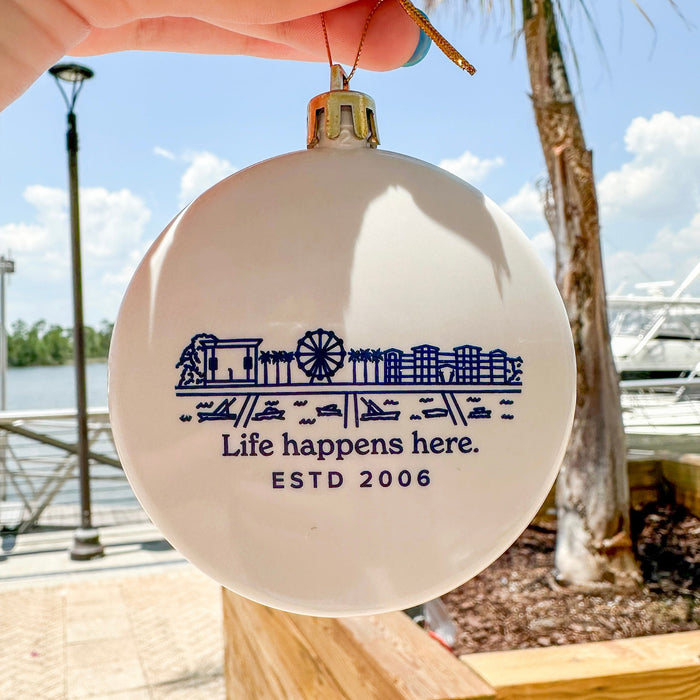 Orange Beach Skyline Ornament