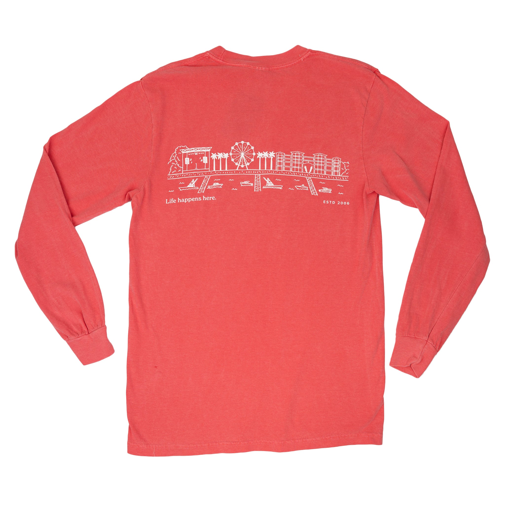 Orange Beach Skyline Long Sleeve T-Shirt