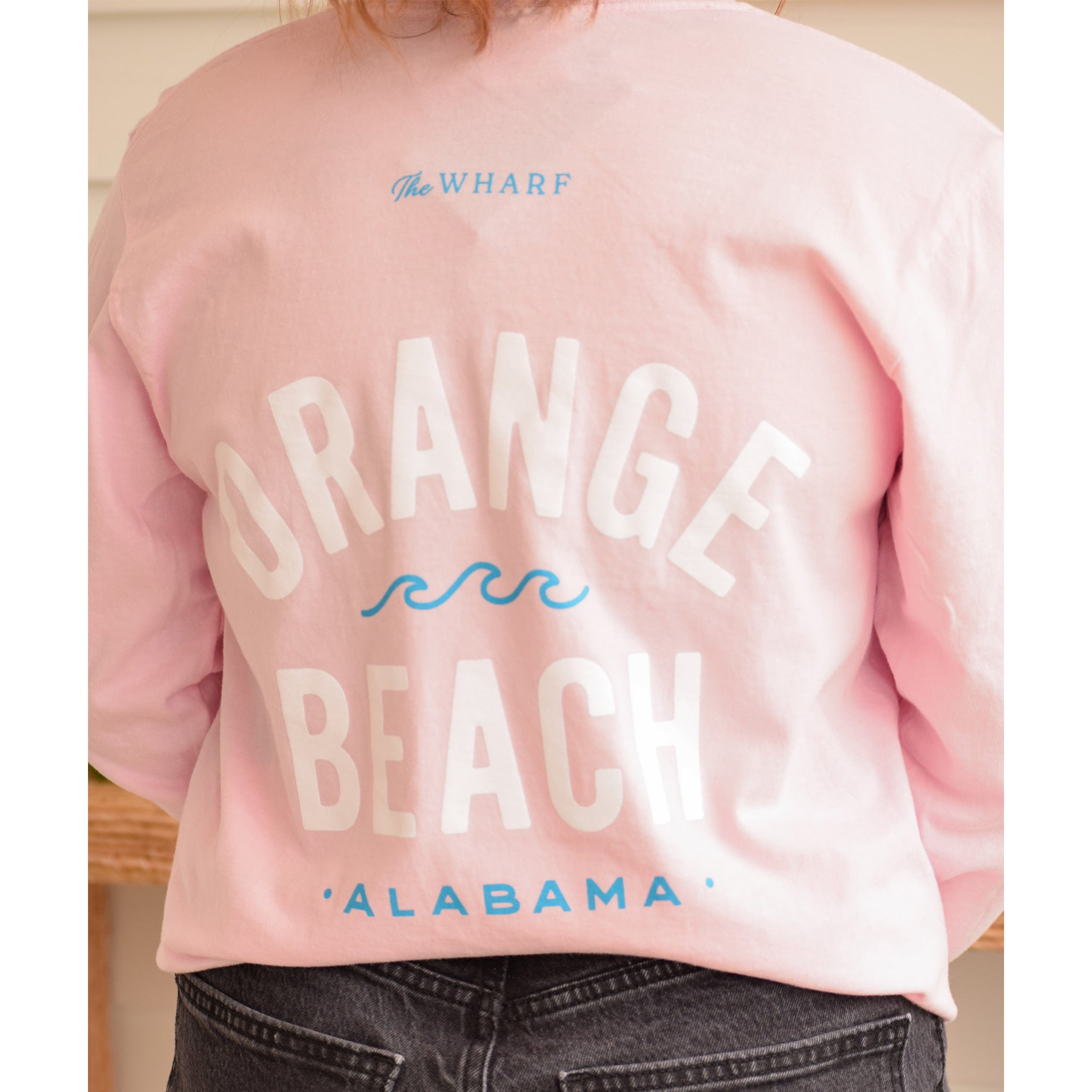 Orange Beach Wave Long Sleeve T-Shirt